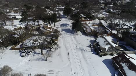Video-Aéreo-De-Highland-Village-Texas-Después-Del-Vórtice-Polar-El-17-De-Febrero