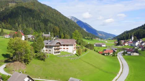 Aerial-Valley-Floor-Buildings-In-Zell-Austria