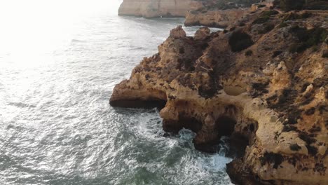 Atlantic-Ocean-waves-washing-on-rock-cliffs