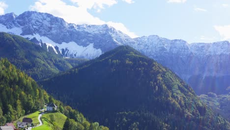 Summit-of-mountain-Hochobir-with-view-of-white-peaks,-Carinthia,-Austria