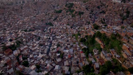 From-the-top-view-of-Petare-slum,-in-Caracas,-Venezuela