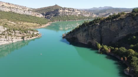Luftaufnahmen-Der-Mont-Rebei-Schlucht-In-Den-Katalanischen-Pyrenäen