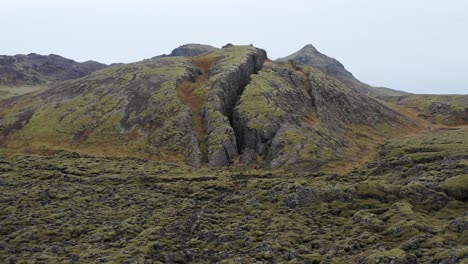 Rocky-landscape-shaped-by-volcanic-activity-with-textured-surface-of-earth