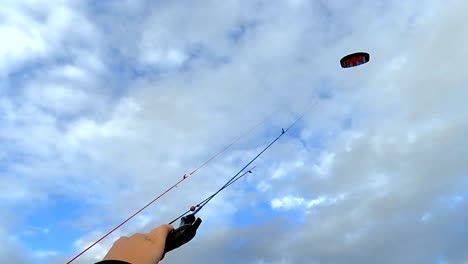 A-first-person-sky-view-of-a-mna-flying-a-kite-with-good-control