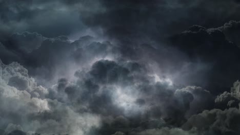 Ein-Gewitter-Mit-Einem-Blitz-Auf-Den-Sich-Nähernden-Dunklen-Wolken