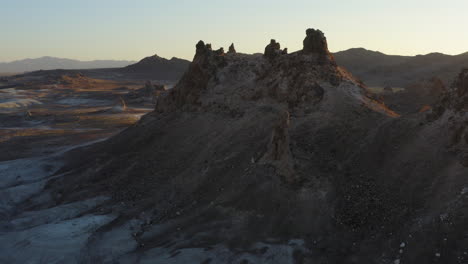 Spectacular-Nature-Land-Formation-of-the-Trona-Pinnacles-in-California,-Aerial