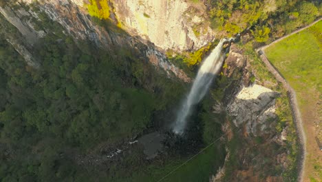 Avencal-Waterfall---Urubici,-SC,-Brazil---aerial-view-with-drone