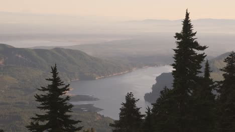 The-view-of-Lake-Cushman-and-Hood-Canal-from-a-peak-in-the-Olympic-mountains-at-sunset