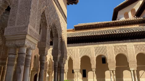 Tilt-down-view-of-a-Palace-in-the-Alhambra-of-Granada