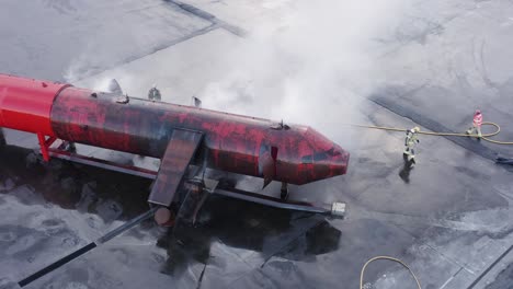 Fire-inside-airplane-cabin-extinguished-during-aircraft-fire-training