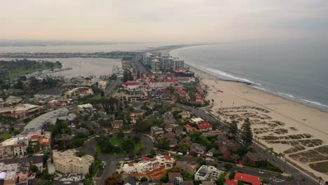 Silver-Strand-From-Hotel-del-Coronado-And-Coronado-Beach-With-Letters-On-Sand-In-San-Diego-County,-California,-USA