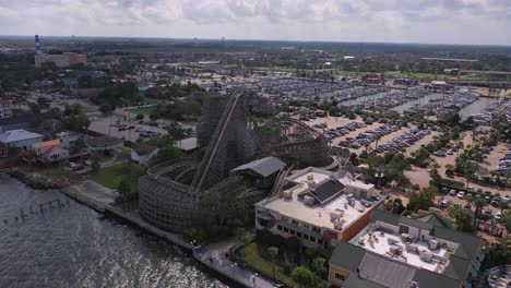 Amusement-rides-at-the-Kemah-Boardwalk-Point-of-interest-aerial-view