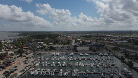 Aerial-view-of-Marina-in-Kemah-Texas