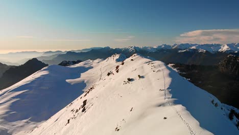 A-risky-drone-shot-following-a-mountain-ridge-in-northen-italy