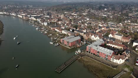 Wivenhoe-old-quay-and-Jetty-Essex-4K-drone-Footage-high-point-of-view