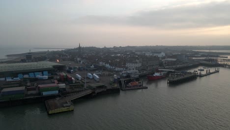 Lifeboat-Station-and-waterfront-Harwich-town-drone-footage