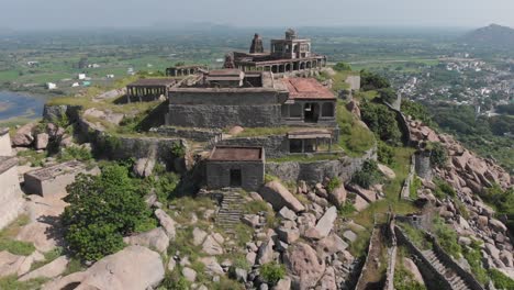 Krishnagiri-Fort-Monument-on-top-of-hill-with-Landscape-On-Beautiful-Sunny-day-in-background