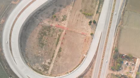 Bird-eye-view-of-the-curvy-flyover-in-Punjab-Province