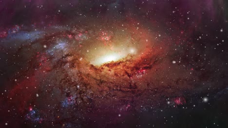 Una-Galaxia-En-Medio-De-Una-Nube-Nebulosa-En-El-Universo