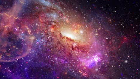 Una-Galaxia-Misteriosa-En-Medio-De-Una-Nube-Nebulosa-En-Un-Universo-Oscuro