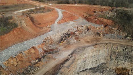 Heavy-machinery-working-in-rock-quarry-in-clarksville-tennessee