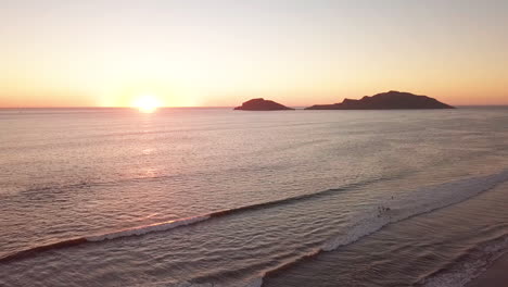 Jib-down-of-beautiful-sunset-at-ocean