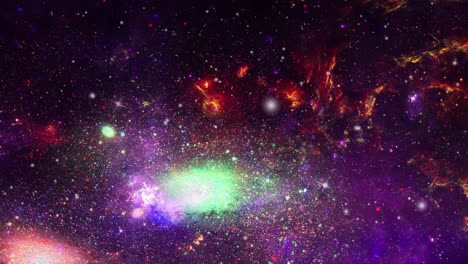 Zwei-Galaxien-Befinden-Sich-In-Der-Mitte-Der-Nebelwolke-Im-Universum