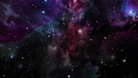 El-Universo-Y-Las-Nubes-Nebulosas-Flotando-Con-Estrellas-A-Su-Alrededor