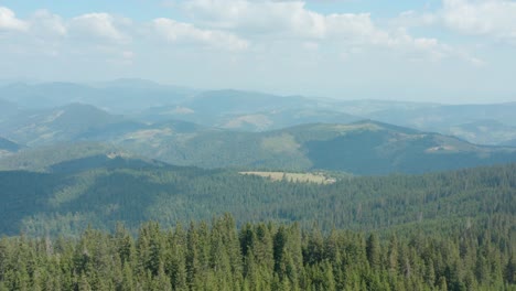 Aerial-View-of-Coniferous-Forest-and-Golija-Mountain-Landscape,-Serbia