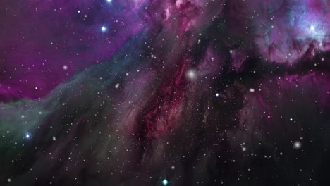 Violette-Nebelwolken,-Die-Im-Universum-Schweben