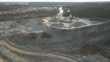 4k-footage-flying-toward-a-rock-quarry-in-clarksville-tennessee