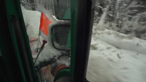 Close-Up-Of-Snow-Plow-Clear-Snowy-Road