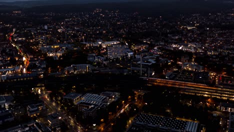 Drone-aerial-rotation-hyperlapse-of-the-city-center-of-Göttingen