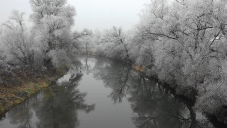 Winter-river-in-drone-view