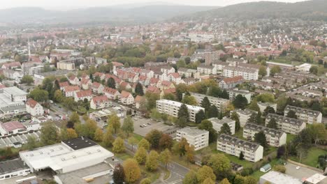 Drone-Aerial-Footage-of-Northeim-City-Center-in-Lower-Saxony,-Germany,-Europe