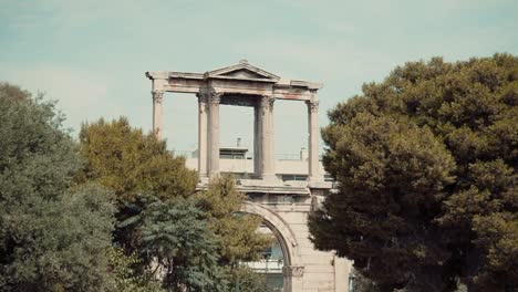 Ancient-Greek-temple-in-Athens-during-summertime
