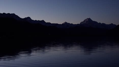 Sonnenuntergang-In-Neuseeland,-Mit-Blick-Auf-Den-Mount-Cook