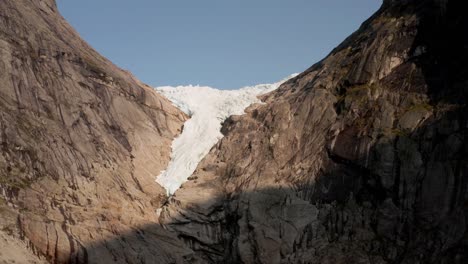 Luftaufnahme-Des-Brikdalsbreen-Gletschers-Im-Hochland-Von-Norwegen