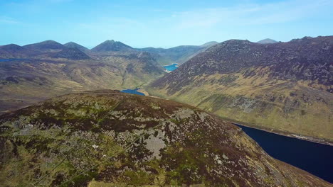 Cinematic-drone-shot-of-Mourne-Mountains