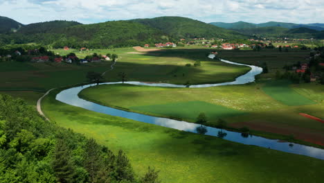 Gacka-River-and-Valley,-Lika,-Croatia