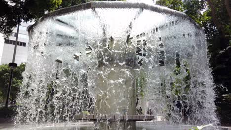 Public-round-Fountain-display-in-downtown-Hong-Kong