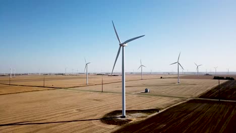 Stromkonzept---Windenergie-Aus-Windkraftanlagen-Im-Land-Des-Mittleren-Westens-Der-USA