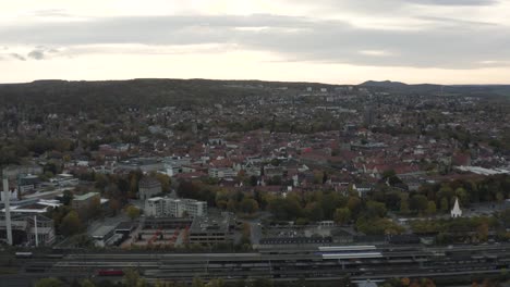 Drone-Aerial-Citiyscape-of-a-typical-german-city