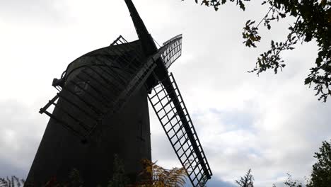 Bidston-Hill-Vintage-Landschaft-Stillgelegte-Windmühle-Mehlmühle-Englisches-Wahrzeichen