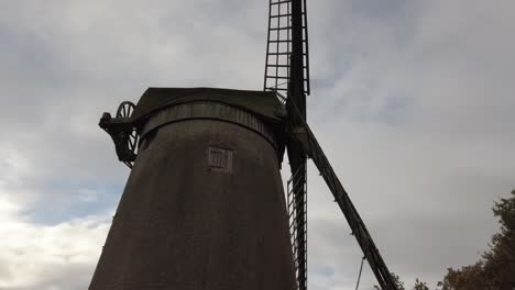 Bidston-Hill-Vintage-Landschaft-Windmühle-Getreidemühle-Englisches-Wahrzeichen-Zurückziehen