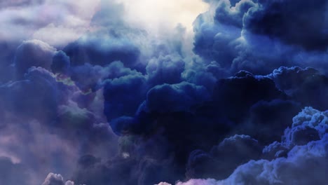 Una-Tormenta-Eléctrica-Dentro-De-Una-Espesa-Nube-Cúmulo-Que-Era-Azul-Púrpura