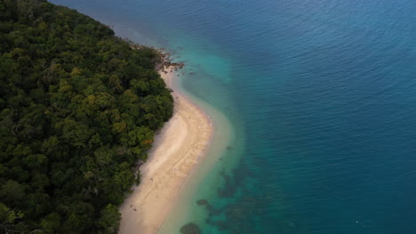 Cinematic-drone-shot-of-Nudey-Beach-on-Fitzroy-Island