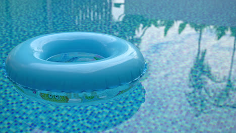 Schwimmring-Im-Blauen-Swimmingpool