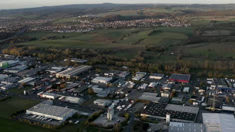 Drone-Aerial-Shot-of-the-german-city-center-of-Kassel-in-Germany,-Hessen,-Europe