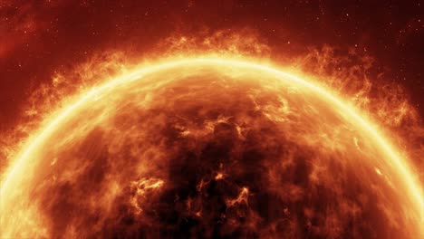 Highly-detailed-3D-VFX-render-of-the-Sun,-with-high-energy-solar-storms-and-coronal-mass-ejections